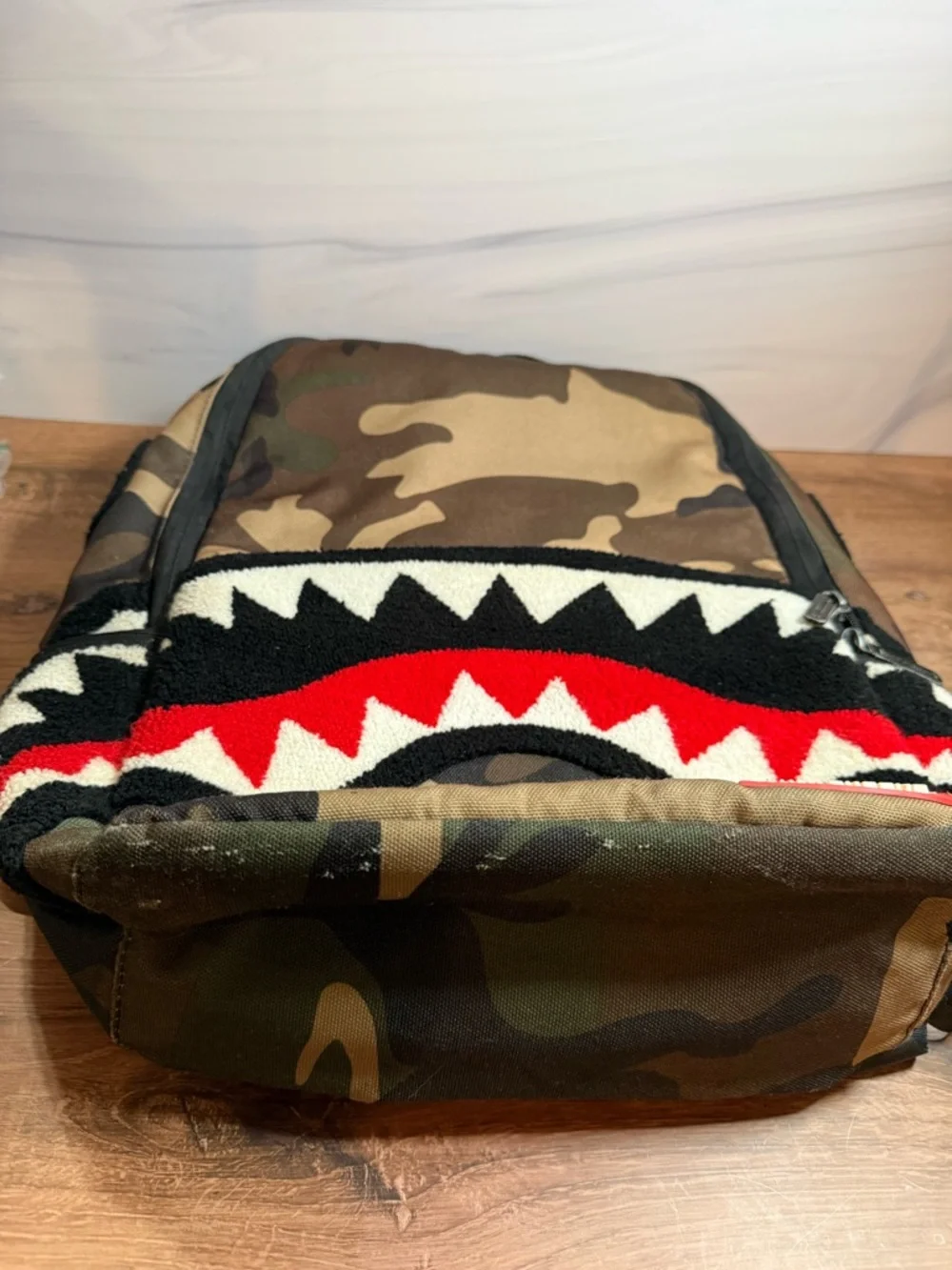 Sprayground Shark Camo Backpack Chenille